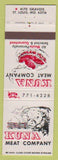 Matchbook Cover - Kuna Meat Company ST Louis MO
