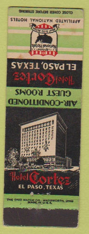 Matchbook Cover - Hotel Cortez EL Paso TX
