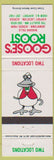 Matchbook Cover - Goose's Roost Niagara Falls ON