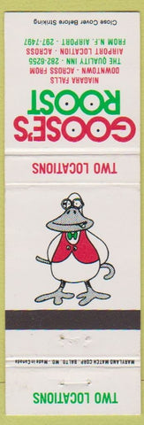 Matchbook Cover - Goose's Roost Niagara Falls ON