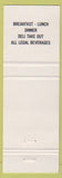 Matchbook Cover - Goose's Roost Niagara Falls ON