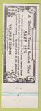 Matchbook Cover - Tommy Bartlett Robot World Wisconsin Dells WI