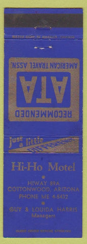 Matchbook Cover - Hi Ho Motel Cottonwood AZ