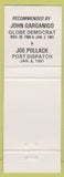 Matchbook Cover - Hunan Chinese Restaurant Maryland Heights MO