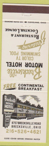 Matchbook Cover - Brecksville Motor Hotel OH Johnny Garneau's