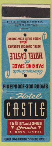 Matchbook Cover - Hotel Castle Omaha NE WORN