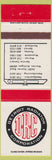 Matchbook Cover - Detroit Radiator Corp MI Pontiac Warren