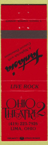Matchbook Cover - Ohio Theatre Lima OH Fantasia Night Club