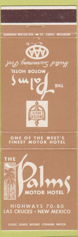 Matchbook Cover - Palms Motor Hotel Las Cruces NM