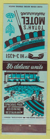 Matchbook Cover - Totah's Motel Restaurant Victoria TX
