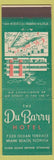 Matchbook Cover - Du Barry Hotel Miami Beach FL