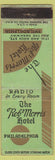 Matchbook Cover - Robert Morris Hotel Philadelphia PA