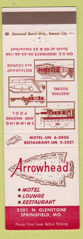 Matchbook Cover - Arrowhead Motel Springfield MO