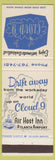 Matchbook Cover - Cloud 9 Lounge Atlanta Airport GA