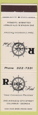 Matchbook Cover - Ralston Motor Hotel Columbus GA