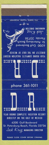 Matchbook Cover - Desert Ranch ST Petersburg Beach FL