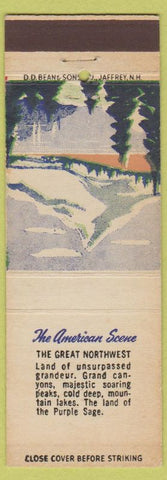 Matchbook Cover - American Scene Great Northwest Purple Sage Shurfine foods