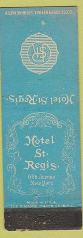 Matchbook Cover - Hotel St Regis New York City WEAR