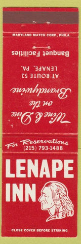 Matchbook Cover - Lenape Inn PA