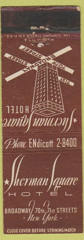 Matchbook Cover - Sherman Square Hotel New York City