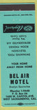 Matchbook Cover - Bel Air Motel West Sacramento CA