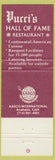 Matchbook Cover - Pucci's Hall of Fame Restaurant Torrance CA