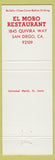 Matchbook Cover - El Moro Restaurant San Diego CA Christmas