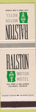 Matchbook Cover - Ralston Motor Hotel Columbus GA white