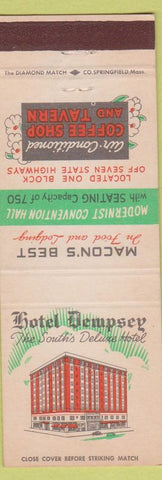 Matchbook Cover - Hotel Dempsey Macon GA
