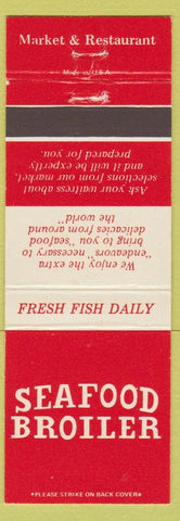 Matchbook Cover - Seafood Broiler Restaurant Lakewood Glendale Tarzana CA