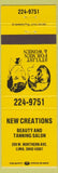 Matchbook Cover - New Creations Salon Lima OH