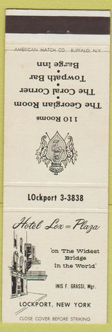 Matchbook Cover - Hotel Lox Plaza Lockport NY