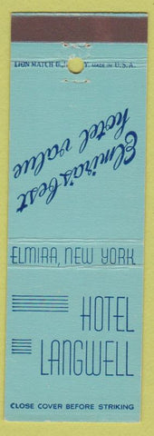 Matchbook Cover - Hotel Langwell Elmira NY