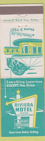 Matchbook Cover - Riviera Motel Niagara Falls NY