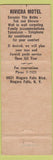 Matchbook Cover - Riviera Motel Niagara Falls NY
