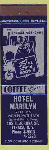 Matchbook Cover - Hotel Marilyn Ithaca NY girlie