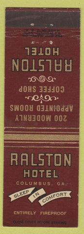 Matchbook Cover - Ralston Hotel Columbus GA