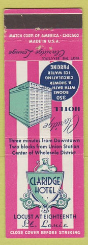 Matchbook Cover - Claridge Hotel St Louis MO