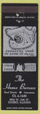 Matchbook Cover - Home Bureau Real Estate Insurance Cicero IL