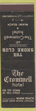 Matchbook Cover - Cromwell Hotel Miami Beach FL