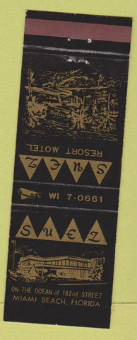 Matchbook Cover - Suez Resort Motel Miami Beach FL