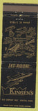 Matchbook Cover - Kingen's Jet Room Renton WA