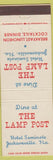 Matchbook Cover - Lamp Post Jacksonville FL restaurant