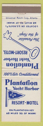 Matchbook Cover - Plantation Yacht Harbor Resort Plantation Key FL