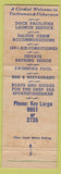 Matchbook Cover - Plantation Yacht Harbor Resort Plantation Key FL