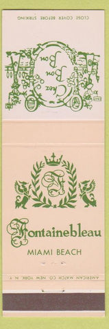 Matchbook Cover - Fontainebleau Hotel Chez Bon Bon Miami Beach FL