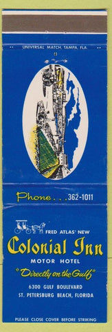 Matchbook Cover - Colonial Inn St Petersburg Beach FL