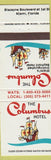 Matchbook Cover - Columbus Hotel Miami FL