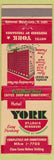 Matchbook Cover - Hotel York ST Louis MO