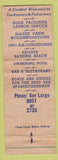 Matchbook Cover - Plantation Yacht Harbor Resort Plantation Key FL